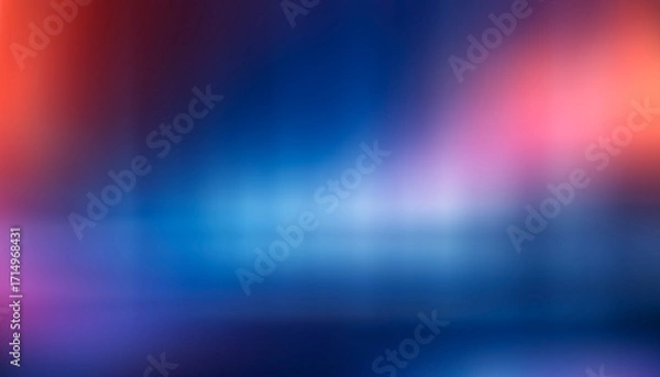Fototapeta Dark abstract background with neon light, blurred lines, studio scene