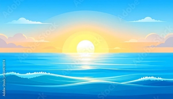 Obraz Sunrise over calm ocean