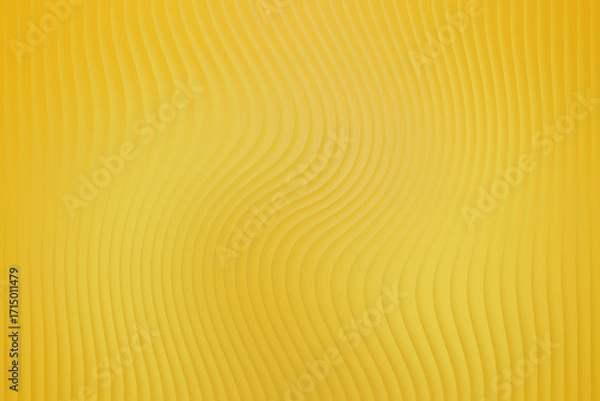 Fototapeta Abstract yellow textured surface with wavy lines creating a ripple effect design element for backgrounds
