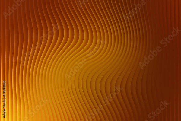 Fototapeta Abstract depiction of golden curved lines creating a textured and flowing pattern on a gradient plane