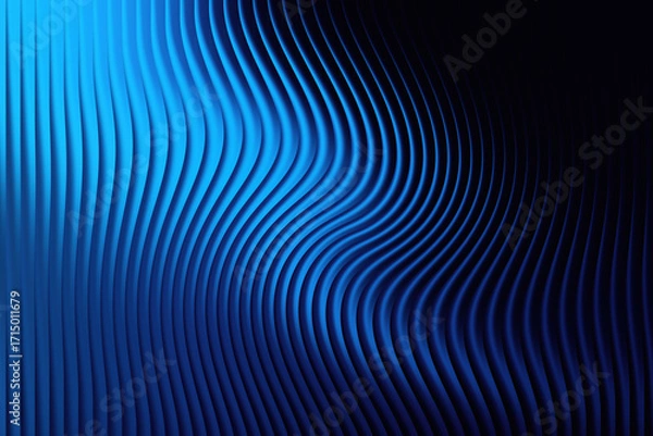 Fototapeta Abstract blue wave pattern with curved lines creating a textured and flowing visual effect design element