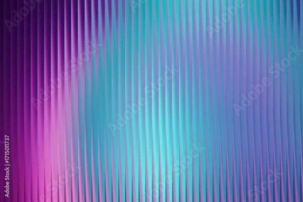 Fototapeta A vibrant gradient of purple and teal with a vertical ribbed pattern creating a textured effect