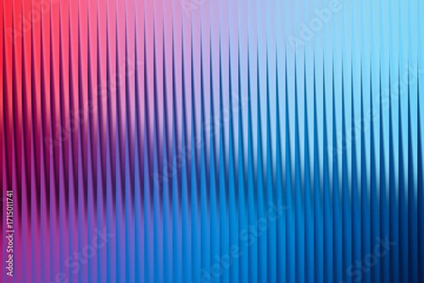 Fototapeta Abstract image featuring vertical lines with a gradient from red to blue color spectrum