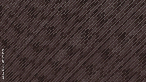 Fototapeta Dark brown abstract geometric background with a subtle diagonal pixelated mosaic pattern, modern digital art for wallpaper or texture