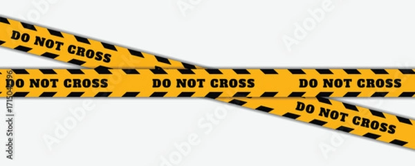 Fototapeta Do Not Cross Tape Vector Design – Caution, and Warning Tape Graphics