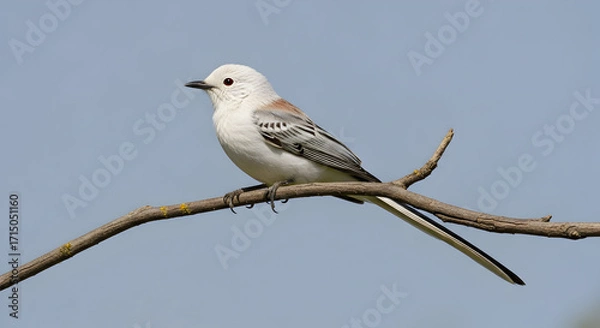 Fototapeta white tailed tit on branch