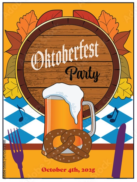 Obraz An advertisement for a German October fest.