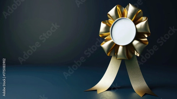 Obraz gold medal with ribbon