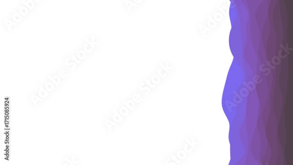 Fototapeta Modern abstract wavy purple gradient background with ample white copy space. Ideal for technology, business, and contemporary design projects.
