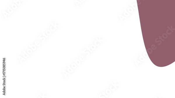 Fototapeta Clean, minimalist abstract background with a soft curved mauve shape and ample white copy space, ideal for modern design, branding, and presentations.