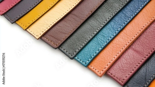 Fototapeta Handmade colorful patchwork wallet designed for unique eco-friendly accessories.
