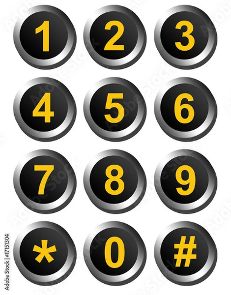 Fototapeta dial numbers