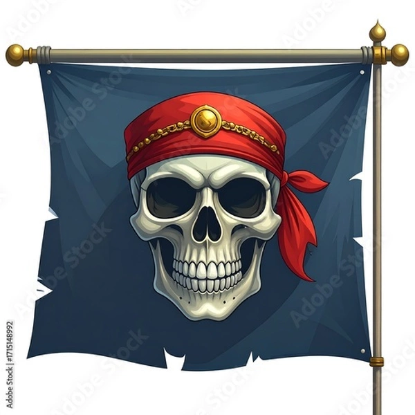 Obraz Pirate flag with skull