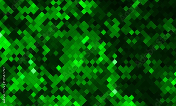 Fototapeta Abstract green mosaic background. decorative element.