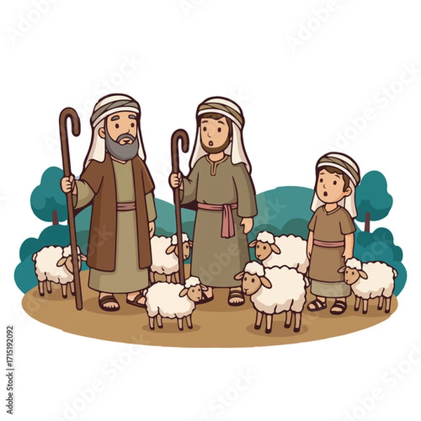 Fototapeta Advent Sunday Isolated Cartoon Vector And Christmas Tree