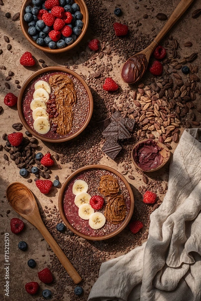 Fototapeta Rustic Harvest Acai Spread