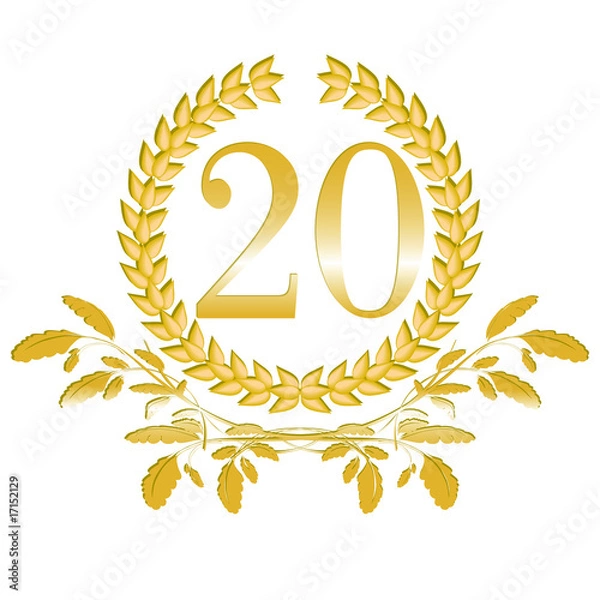 Obraz 20-Lorbeerkranz mit Eichenblatt Dekor