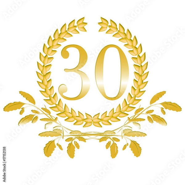 Obraz 30-Lorbeerkranz mit Eichenblatt Dekor