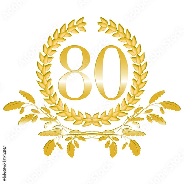 Fototapeta 80-Lorbeerkranz mit Eichenblatt Dekor