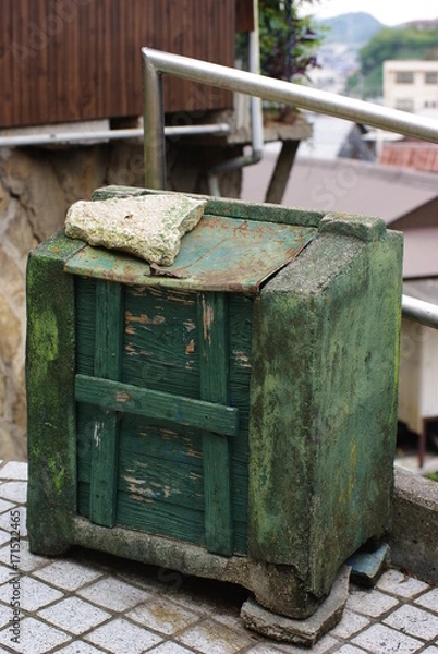 Fototapeta 木製ごみ箱