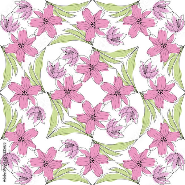 Obraz RD 4-9 lily triangle pattern clip mask-04