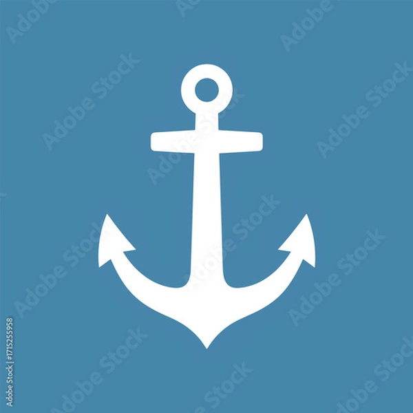 Fototapeta Nautical Anchor Icon A Simple, Clean Design for Maritime Themes