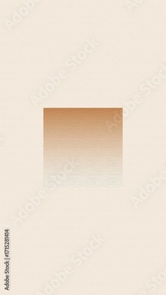 Fototapeta A minimalist abstract with a rectangular gradient from warm brown to white, centered on a textured pale beige background. Ideal for modern backdrops or subtle branding.