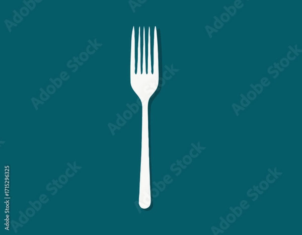 Fototapeta comic style vector fork image for graphic design
