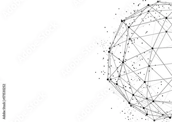 Fototapeta vector polygon background abstract technology communication data Science