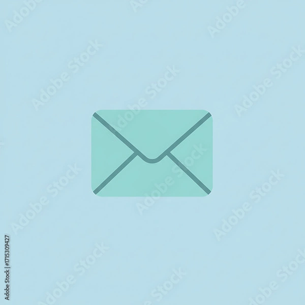 Fototapeta Simple Envelope Icon Minimalist Email Symbol for Communication