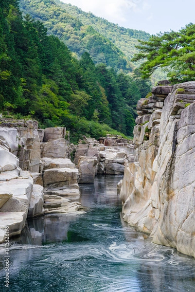 Fototapeta 寝覚の床（長野県木曽郡上松町）