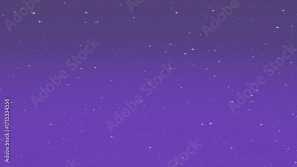Fototapeta A mystical gradient sky with scattered white stars, transitioning from deep violet to bright purple. This magical backdrop is perfect for fantasy or cosmic themes.