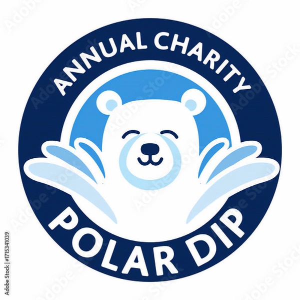 Fototapeta Join Our Annual Charity Polar Dip Event A Fun Way to Support a Great Cause This Winter Season for the Whole Family to Enjoy Together	