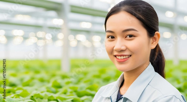 Obraz 日本の施設園芸で働くベトナム人女性