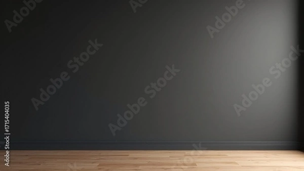 Obraz Empty Room With Dark Gray Wall