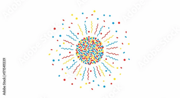 Fototapeta Colorful Confetti Burst Celebration Design Element.