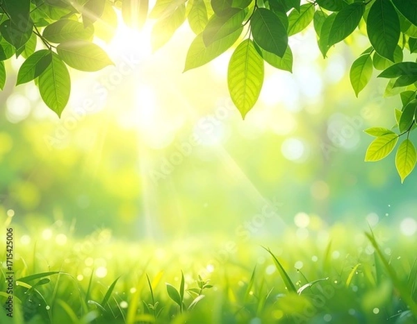 Obraz Radiant Sunlight Filtering Through Verdant Foliage
