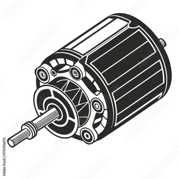 Fototapeta car engine isolated