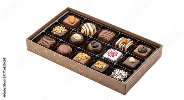 Fototapeta box with chocolates