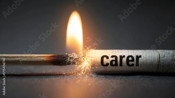 Fototapeta Igniting care a symbolic representation of compassion in a minimalist setting