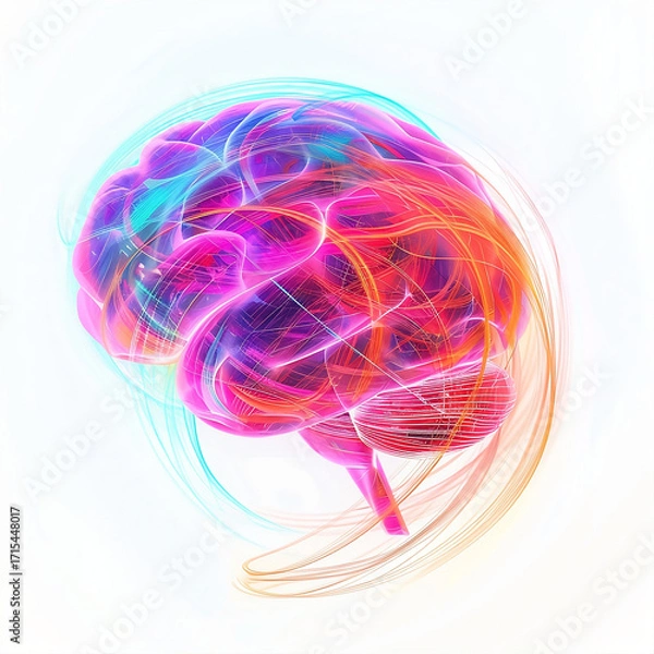 Fototapeta Abstract Colorful Brain Symbol of Creativity