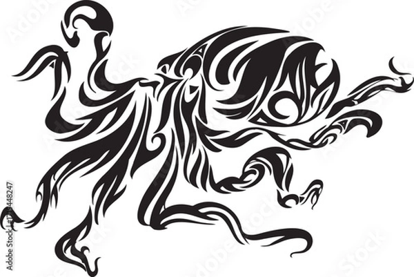 Fototapeta 蛸のトライバルアートマーク