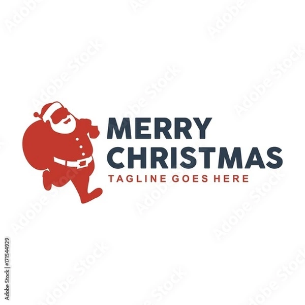 Fototapeta Unique Santaclaus friendly character mascot logo template