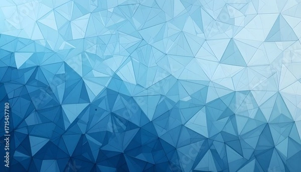 Fototapeta Abstract Modern Blue Background with Dynamic Triangle Elements