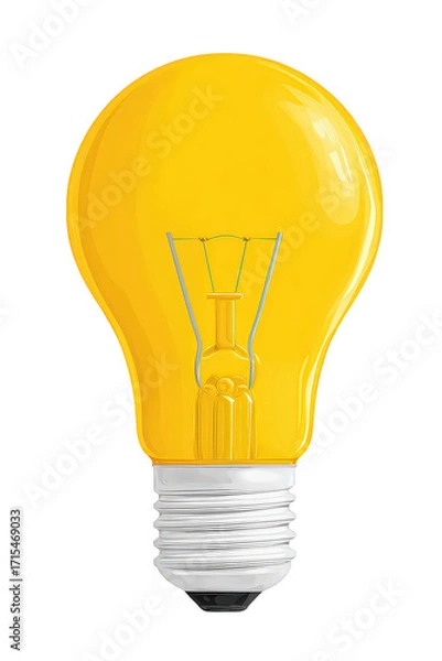 Obraz Bright Yellow Light Bulb