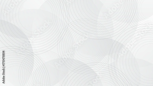 Obraz Abstract circle pattern gradient white and gray on background.