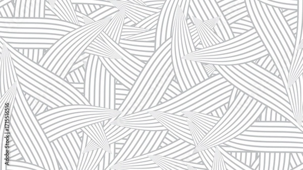 Fototapeta abstract gray and white striped background. dynamic linear woven pattern. elegant linear graphics for branding.