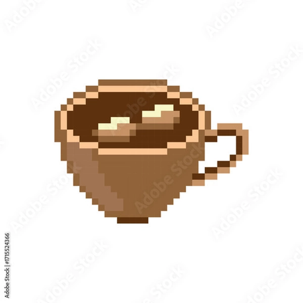 Obraz Cocoa pixel art. Vector illustration