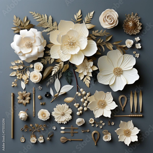 Obraz flowers on a wooden surface