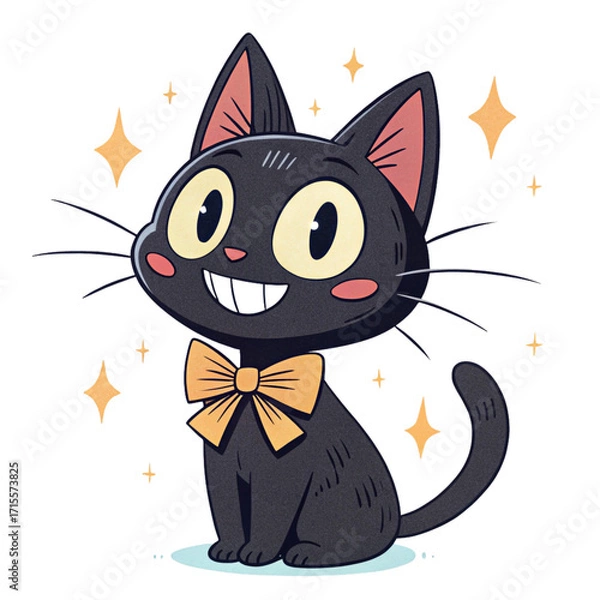 Fototapeta cat with bow